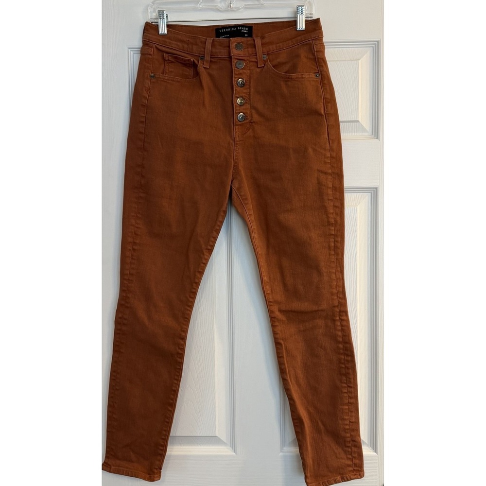Veronica Beard‎ Jeans 30 Maera HighRise Skinny Cinnamon Button Fly Rodeo Western